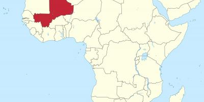 Mali მდებარეობა მსოფლიო რუკა