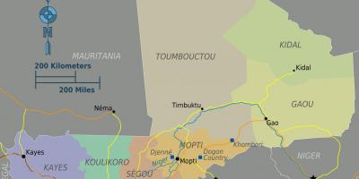 რუკა Mali რეგიონებში