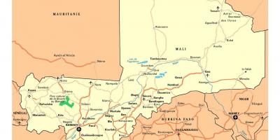 რუკა Mali ქალაქებში